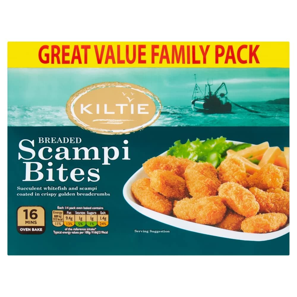 Kiltie Breaded Scampi Bites, 400g (Frozen)