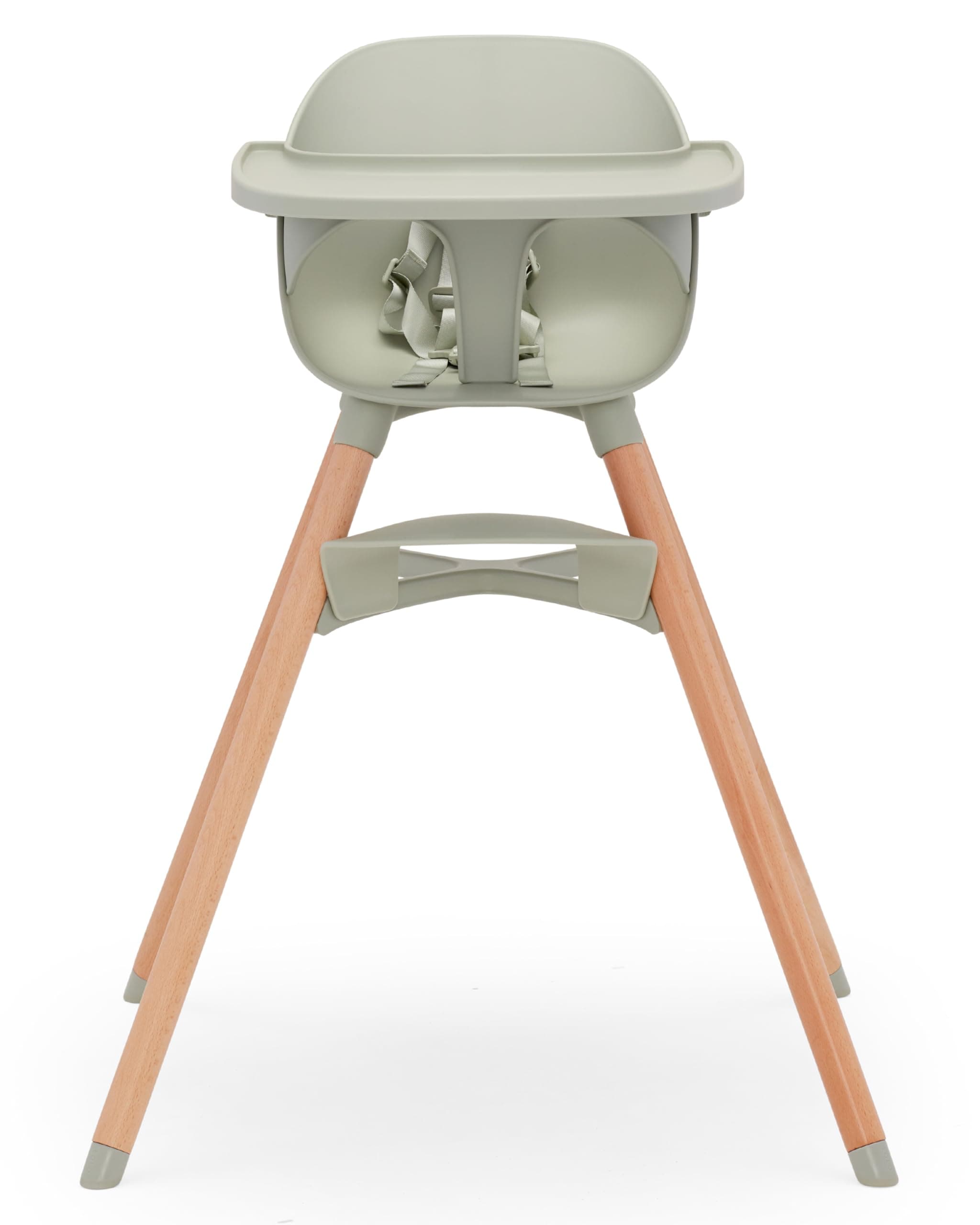 Lalo The Chair Convertible 3-in-1 High Chair for Baby & Toddler, Dishwasher Safe Tray, Adjustable Footrest, Sage