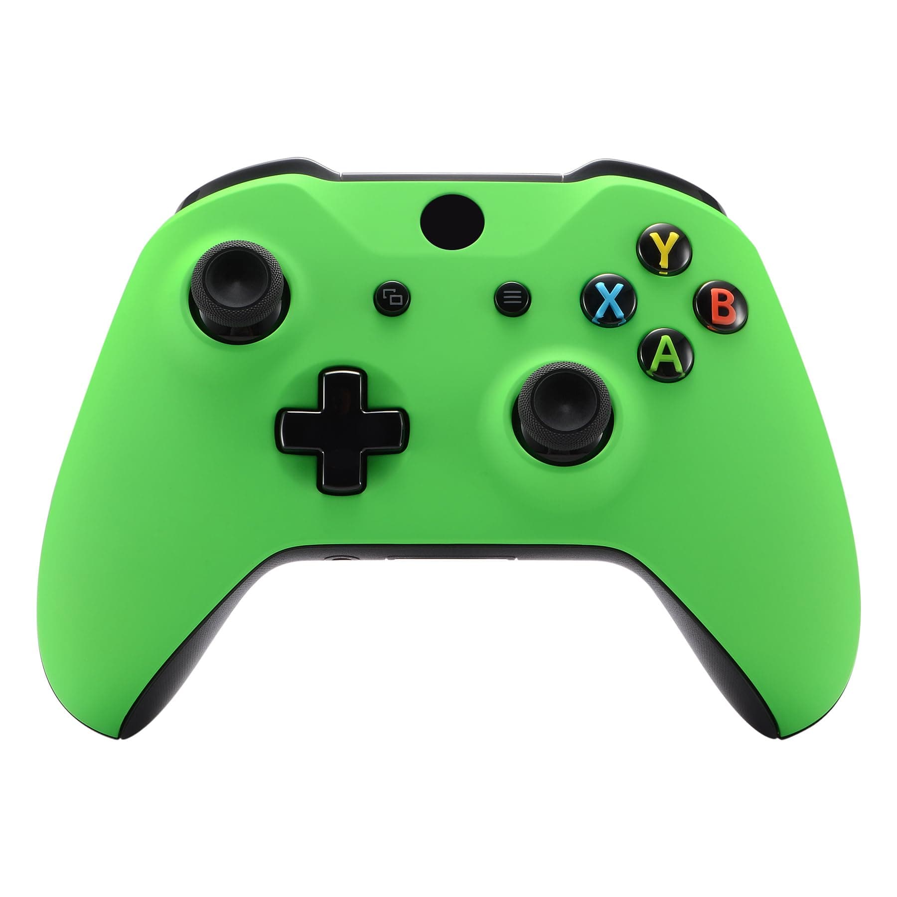 eXtremeRate Green Soft Touch Front Housing Shell Case for Xbox One S/X, Comfortable Replacement Kit Faceplate Cover for Xbox One Wireless Controller Model 1708 - Controller NOT Included