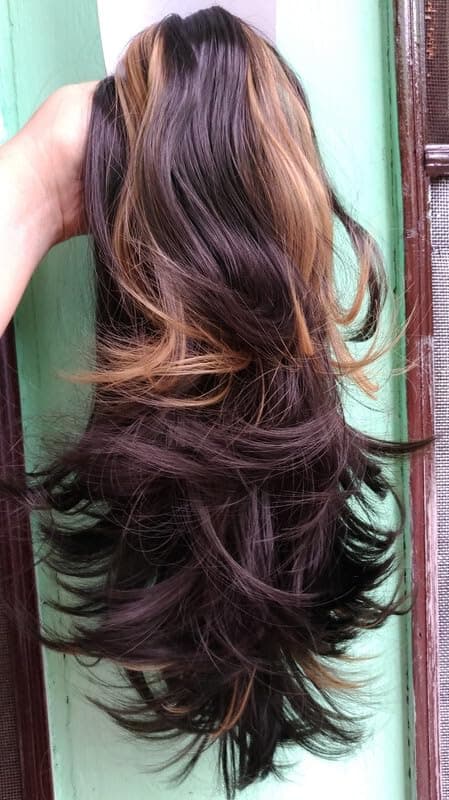 Rizi 13 Inch Long Baal Clutch Ponytail Hair Extension For Women Natural Brown Pack Of 1 High Volume Of Hair, Natural Fluffy Bouncy Curly High Pony Pony Wig Natural Long Hair Wig Stylish Wig For Girls Model158Z