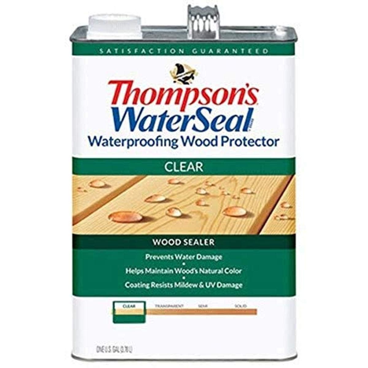Thompson's Water Seal 21802 VOC Wood Protector, 1.2-Gallon, Clear