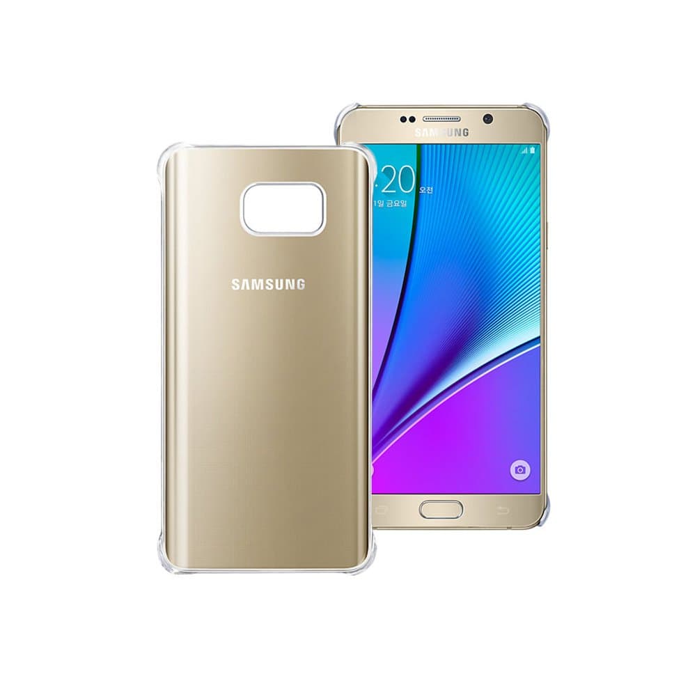 Samsung Galaxy Note5 Glossy Cover Case EF-QN920M for Samsung Galaxy Note 5 (SM-N920) - Retail Packaging, Glossy Gold