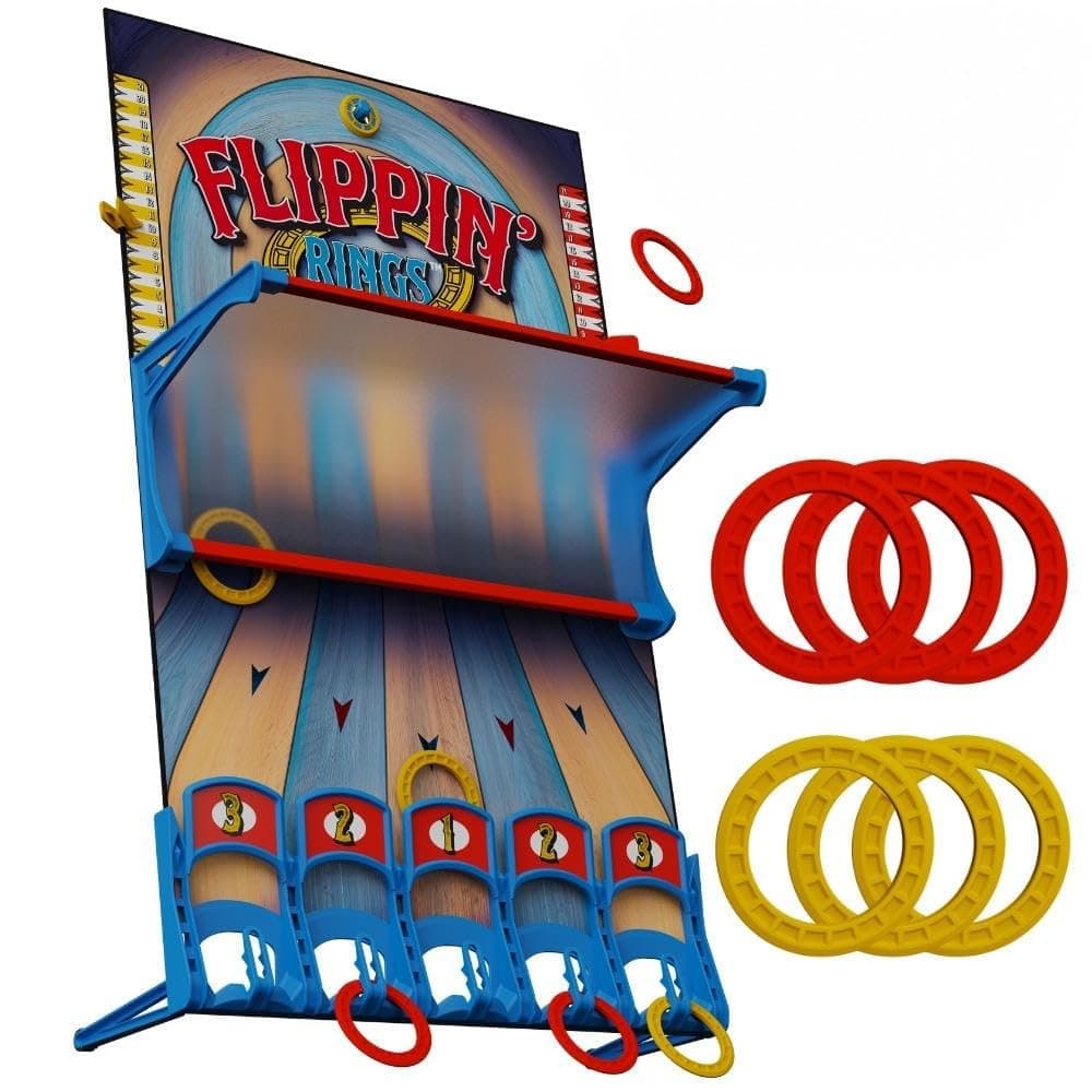 Marky SparkyFlippin Rings | Ring Toss Game for Adults and Kids | Carnival Style Man Cave Game | XL Wall Game | It’s a Flippin Good Time