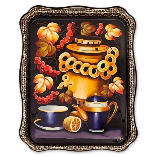 Zhostovo Metal Tray "Samovar"