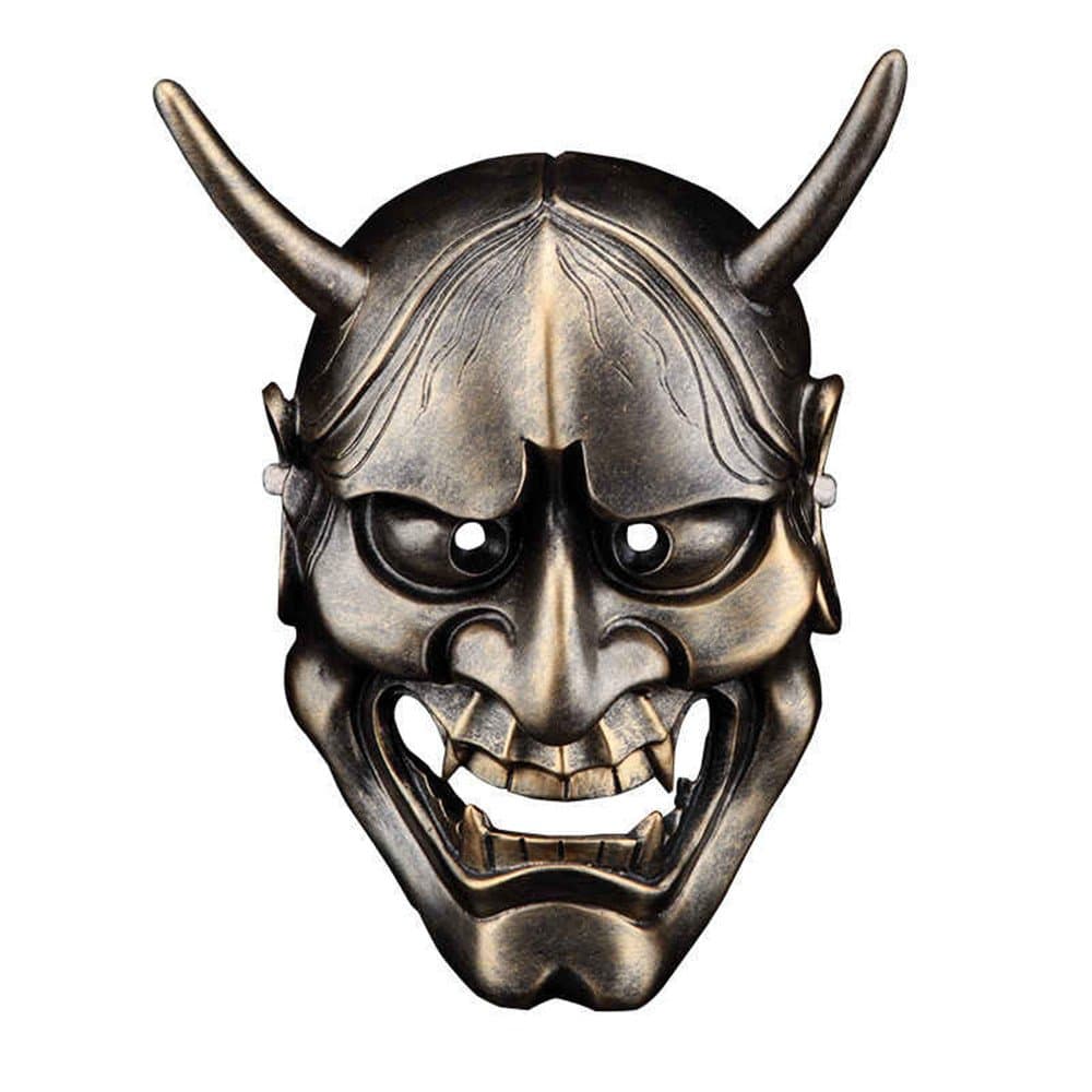 Costume Halloween Cosplay Mask, Resin Party Prop Japanese Hannya Demon Monster Full Face Carnival Masks for Adult