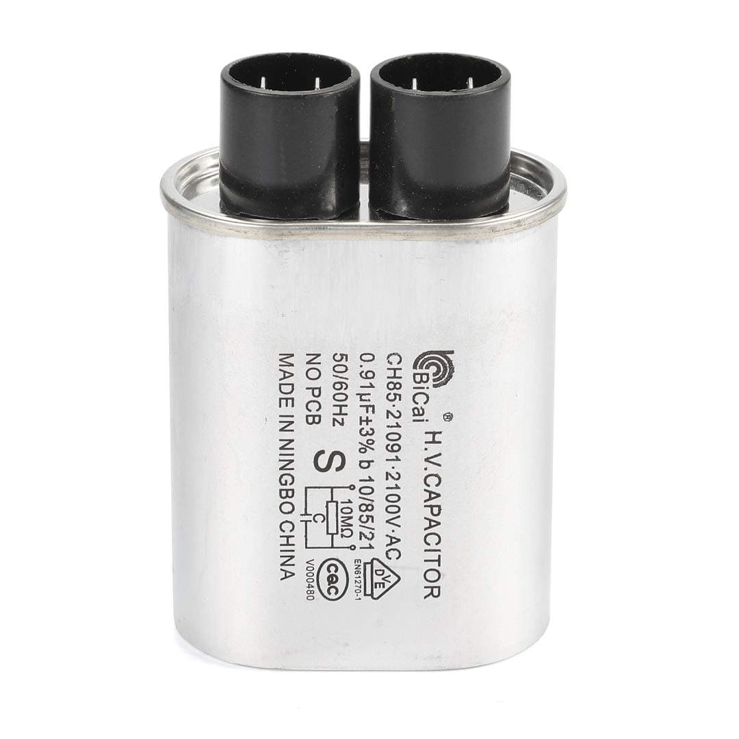 0.91 UF/MFD Microwave Capacitor Replacement 2100V Compatible for Amana Electrolux Ge Kenmore and Whirlpool