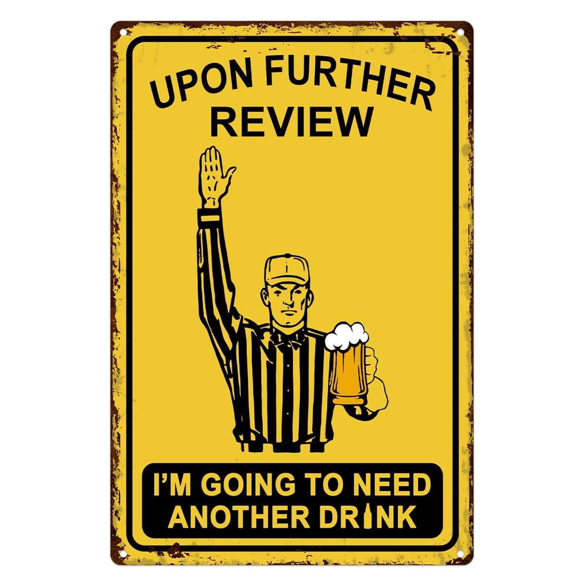 ALKB Funny Football Gifts for Men – 8x12 Vintage Man Cave Decor Tin Sign, Football Party Wall Decoration for Guys Home Bar, Unique Sports Present Idea