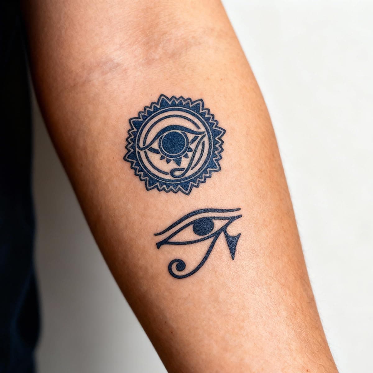 Semi Permanent Lasts 1-2 Weeks Waterproof Small Cute Temporary Tattoos, Realistic Look, No Adhesive, No Reflection Adult Body Art Stickers 2 Sheets Egypt Eye Of Horus