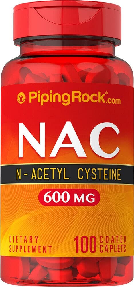 N-Acetyl Cysteine (NAC) 600 mg -100 Caplets Piping Rock