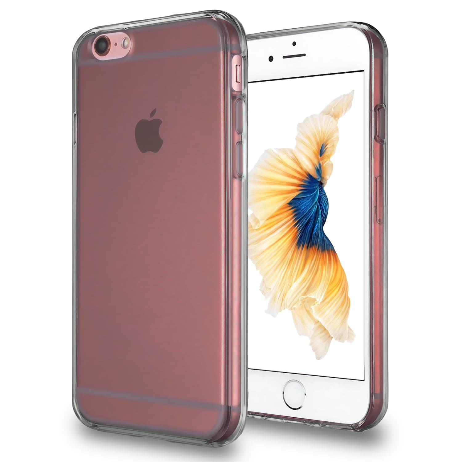 TENOC Phone Case Compatible with iPhone 6 Plus & iPhone 6S Plus, Clear Gray Case Shockproof Protective Bumper Slim Cover for 5.5 Inch