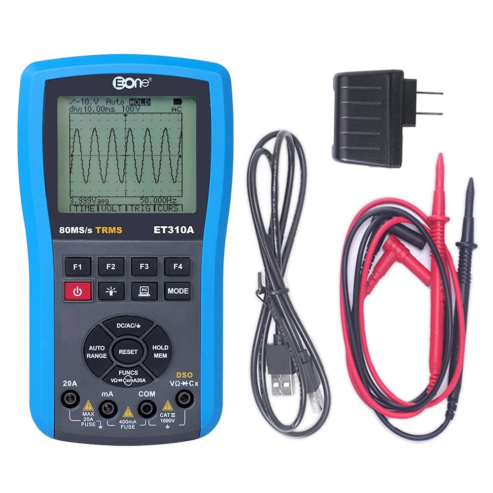 AIR EONE ET310A Oscilloscope Multimeter Connectable to Computer 20MHz Bandwidth 80M Sample Rate Professional Handheld Oscilloscope Kit