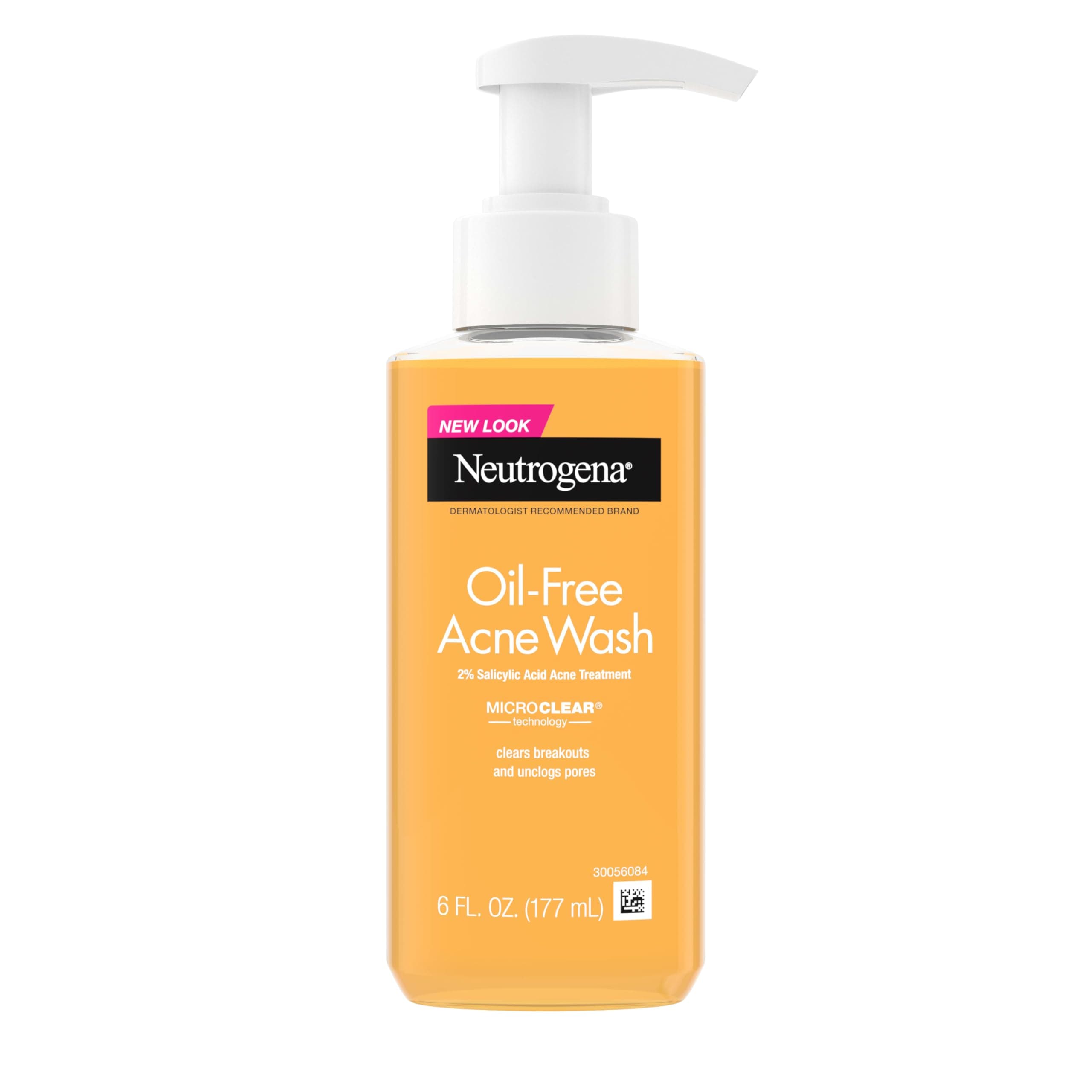 Oil-Free Acne Face Wash, Breakout Prone Skin Facial Cleanser with 2% Salicylic Acid Acne Treatment for Face, 6 fl. oz