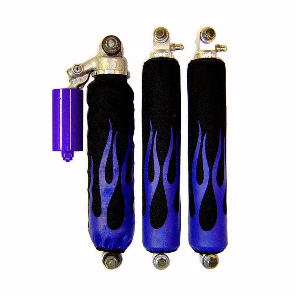 VPS Shock Cover Compatible with Yamaha Banshee Raptor 660 Blue Flame Shock Covers