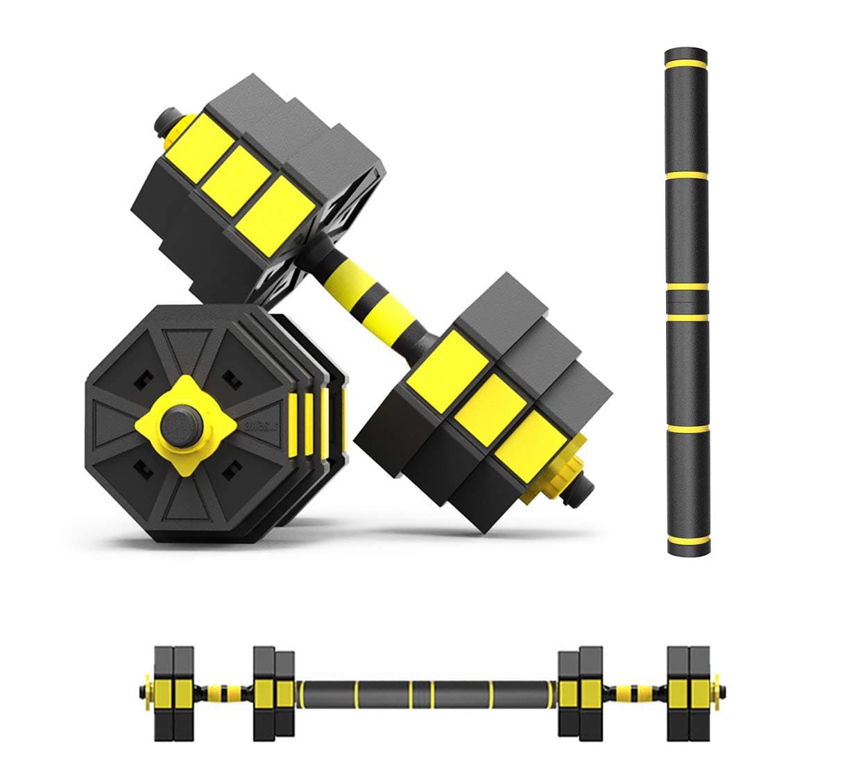 ITTA Fitness Dumbbells Set, Weight Adjust from 6 KG(13.2LB) to 40 KG(88LB), Home Fitness Equipment Dumbbells Barbells Workout Multiuse for Men and Women Gym Exercise Training with Connecting Rod