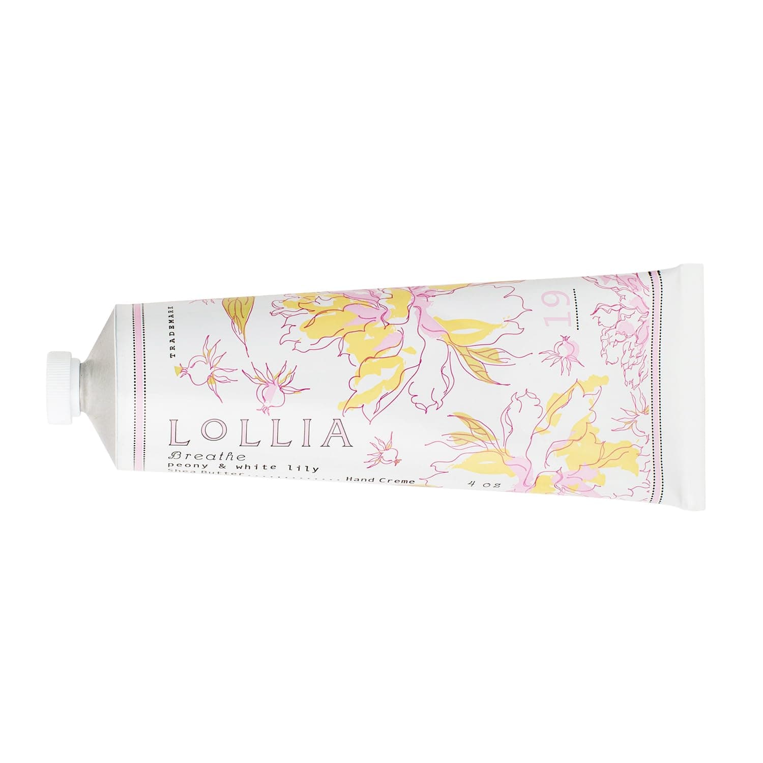 Breath Handcreme, 4 oz, Peony & White Lily Scented Hand Cream for Women, Moisturizing Lotion for Dry Hands, Quick Absorbing Shea Butter & Cocoa Butter, Luxury Purse Essentials