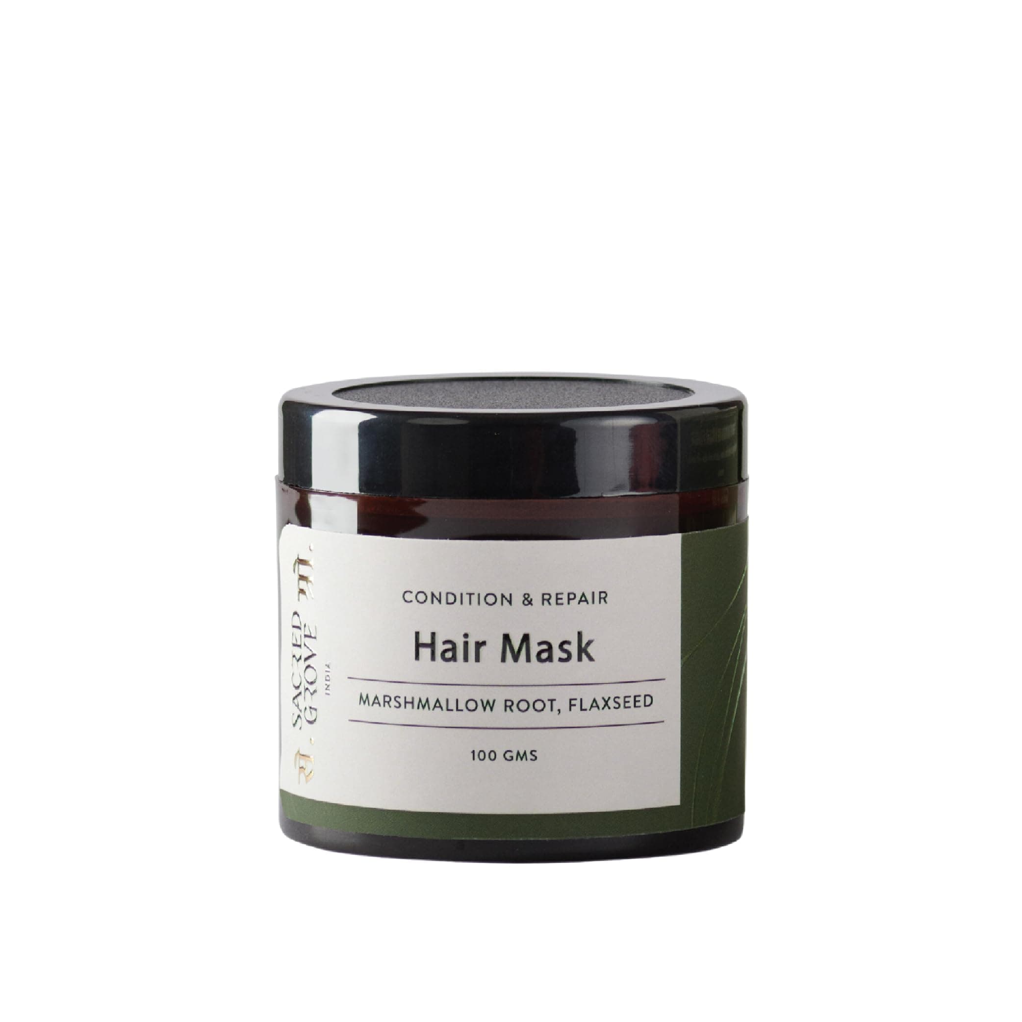 Sacred Grove Condition & Repair Pre Shampoo Hair Mask | Marshmallow Root, Hibiscus & Flaxseeds | For Dry Frizzy Hair That Hydrates Strands Naturally | 100 Gms,1 Count