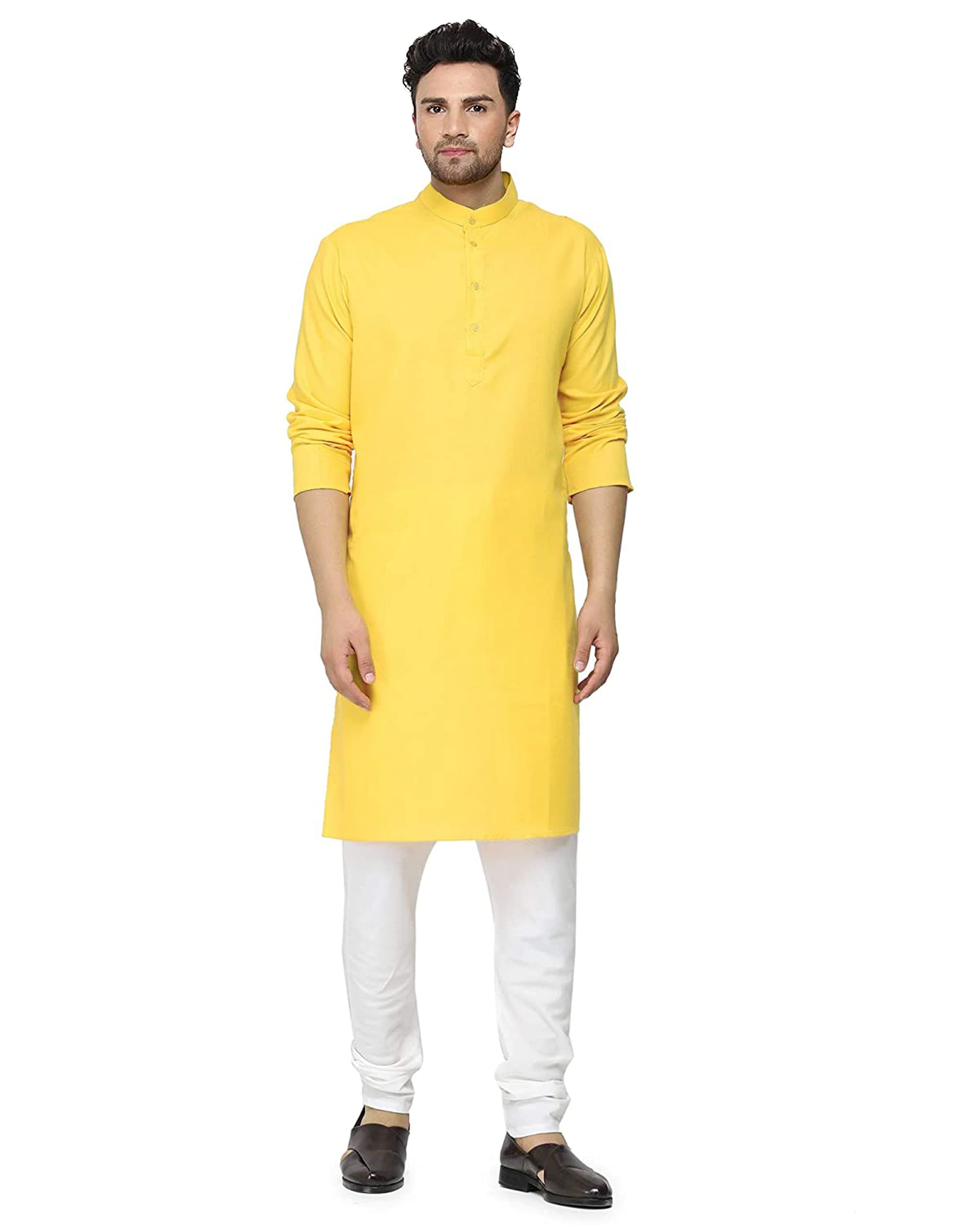 Gauri Laxmi EnterpriseWELTPOCKET Men's Traditional Kurta (Ethnic WEAR_Solid_Straight)