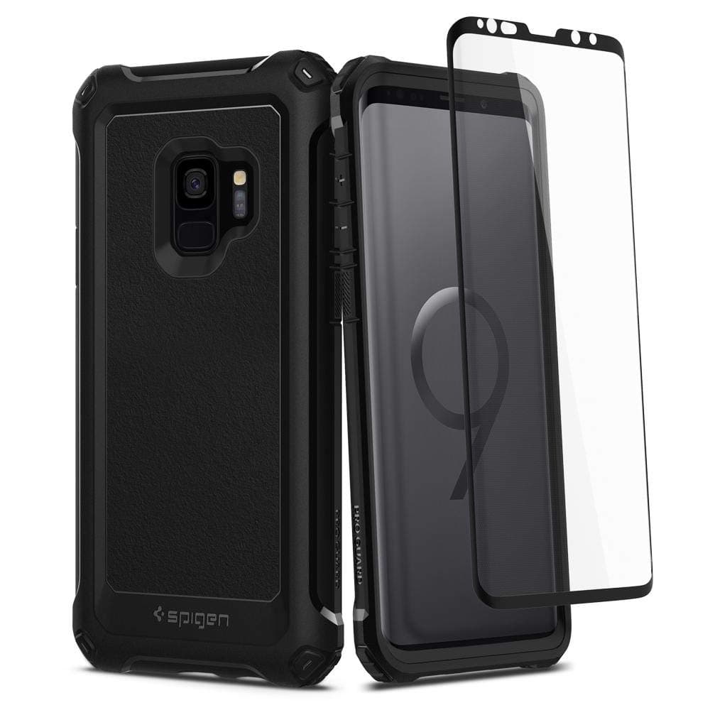 Samsung Galaxy S9 Pro Guard case/cover - Black - Full 360 protection with Glas.tR Glass Screen Protector