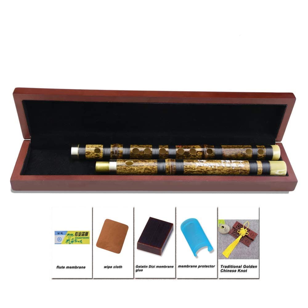 F Key Bamboo Flute Gift Box Dizi for Professional Player with Accessoires All in One Set Traditional Chinese Instrument