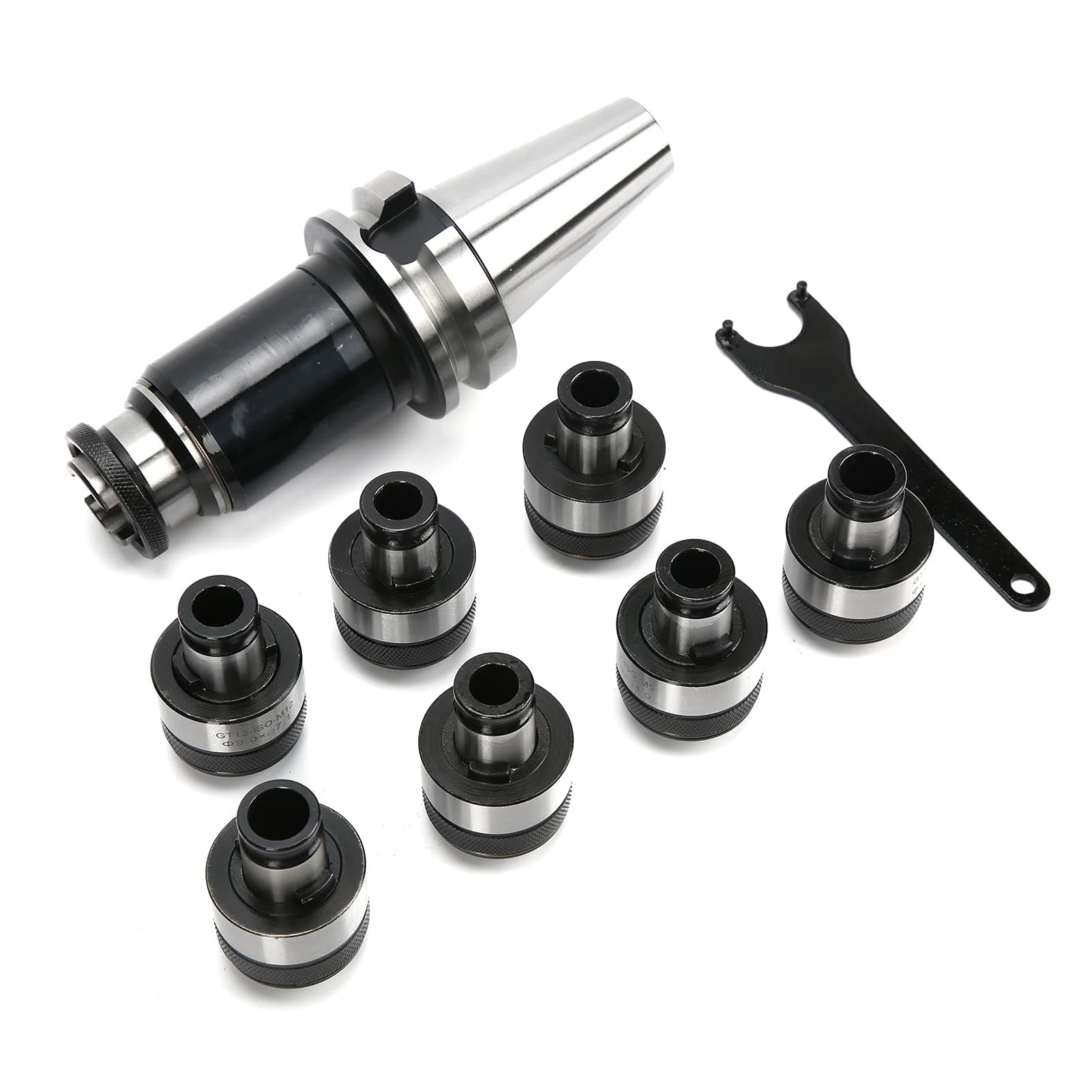 YWBL-WH BT40 Collet Set Tapping Chuck Set Tapping Tool Kit for Drilling Machine, Knives And Accessories