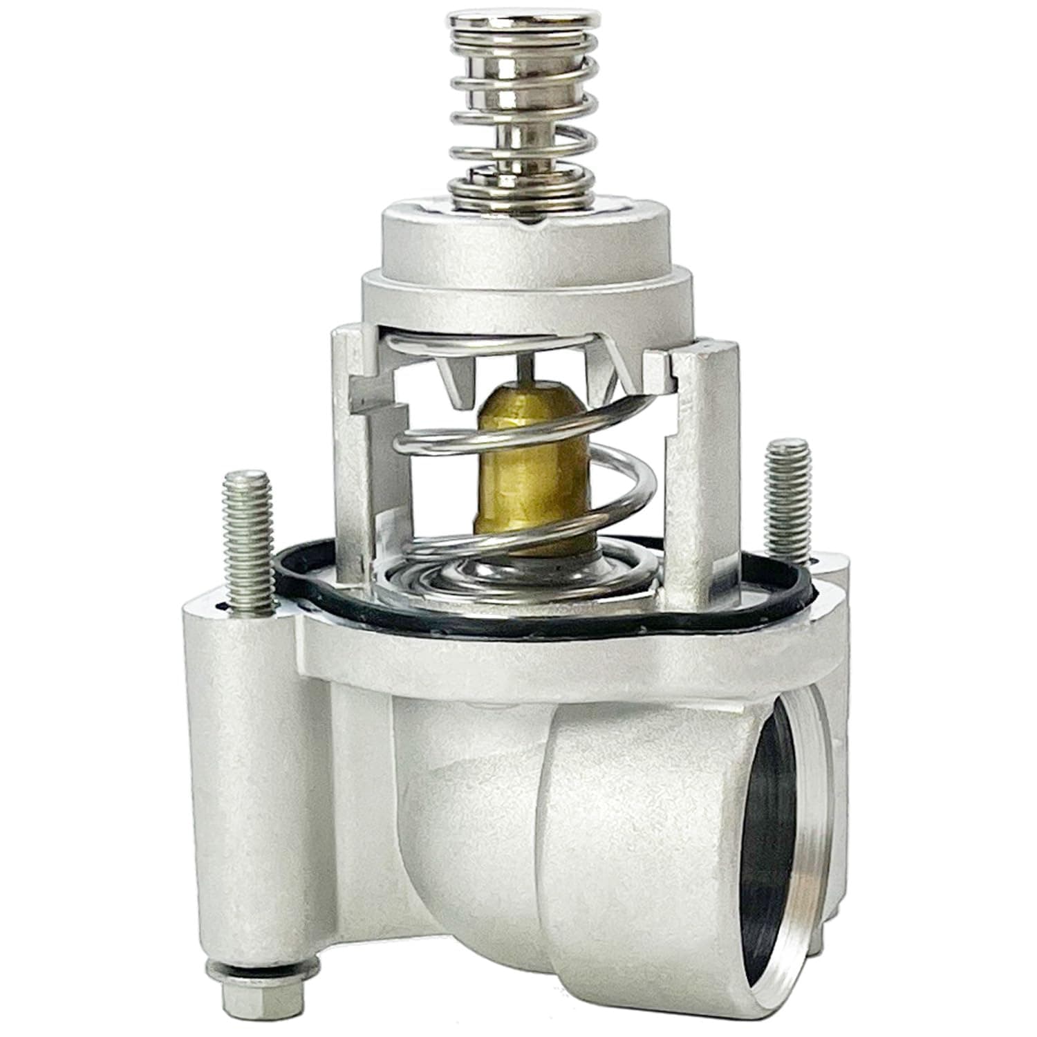 Aluminum Engine Coolant Thermostat Housing Assembly Compatible with 2017-2023 Buick Cadillac Chevy GMC Vehicles - LaCrosse Regal XT5 XT6 Blazer Acadia 3.6L, Replaces 12678780