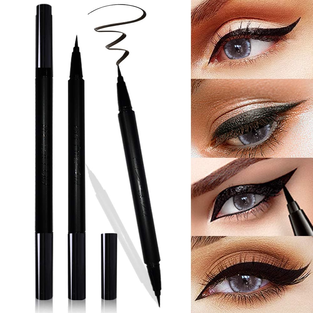 Mesaidu 2-in-1 Eye Makeup Super Slim, Long Lasting, Waterproof, Liquid Eyeliner (Black)…