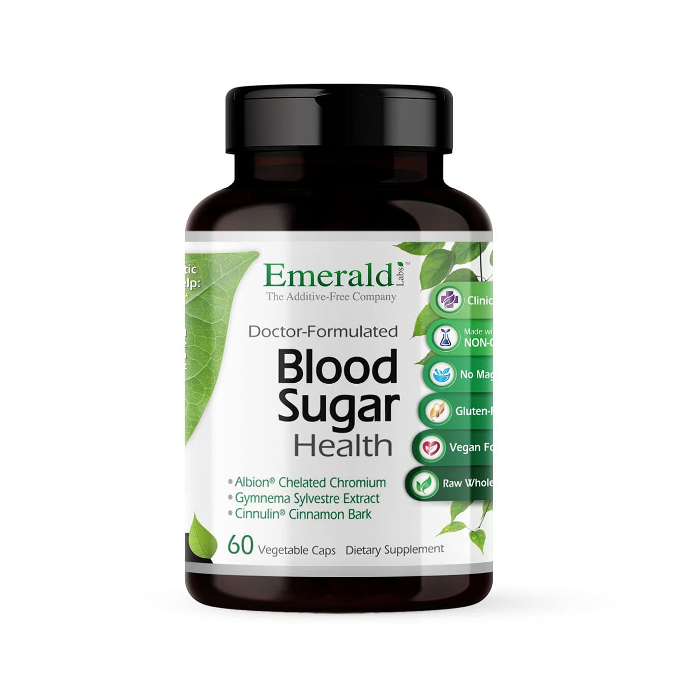 Emerald Labs Blood Sugar Health - Dietary Supplement with Gymnema Sylvestre, Cinnulin Cinnamon Bark and Alpha Lipoic Acid for Glucose Management Support - 60 Vegetable Capsules