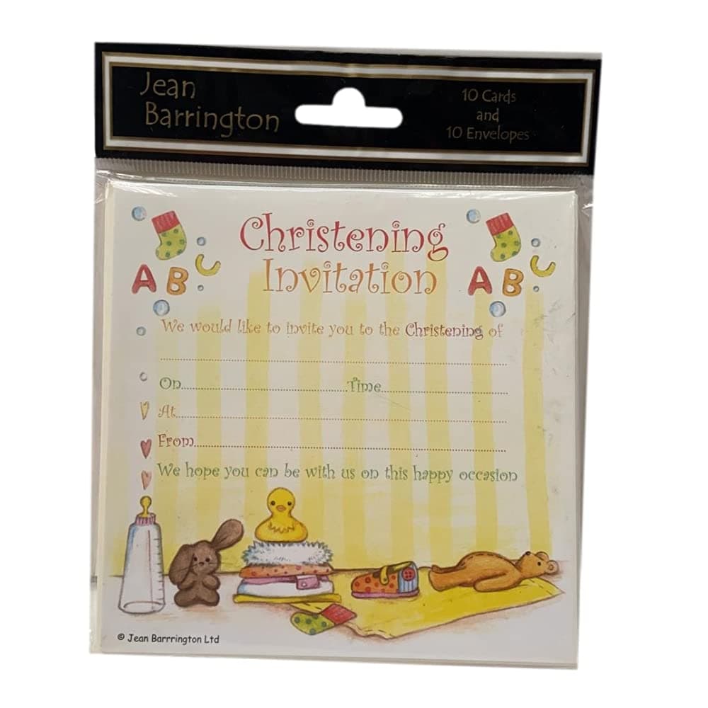 Jean Barrington Girls/Boys Christening Invitations - Pack of 10