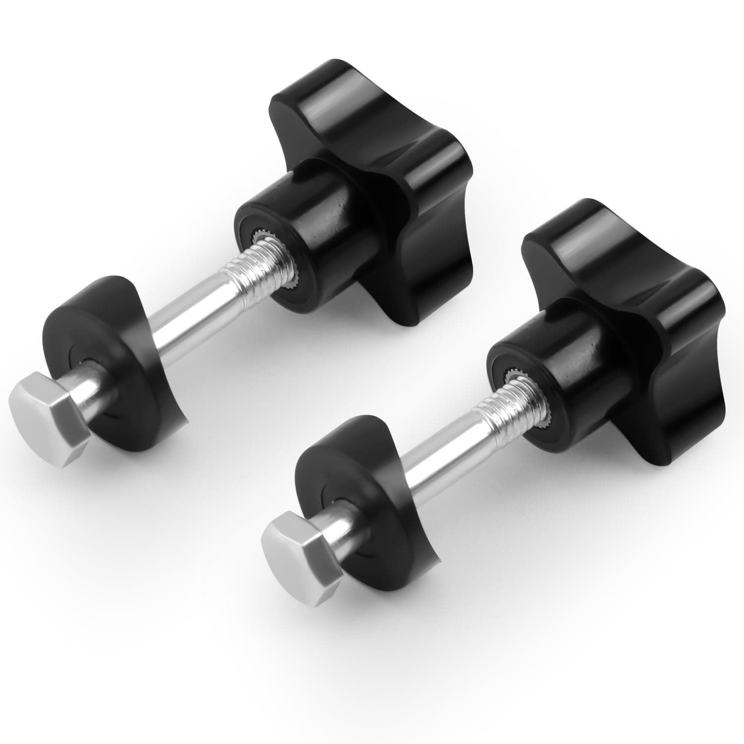 2 Sets Rollator Walker Replacement Knobs - Comfortable Arm Adjustment Knobs for Rollator (Black)