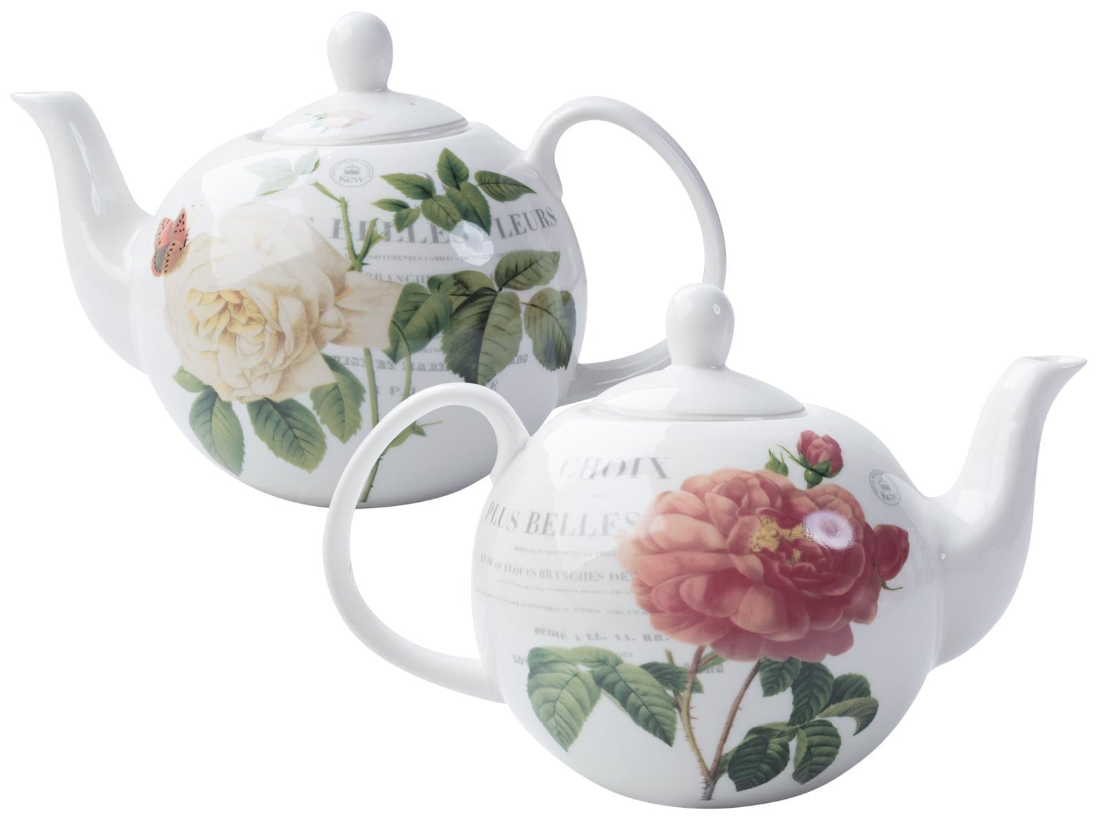 Royal Botanic Gardens Kew "Queen Charlotte’s Memoirs" Fine China 6-Cup Teapot by Creative Tops