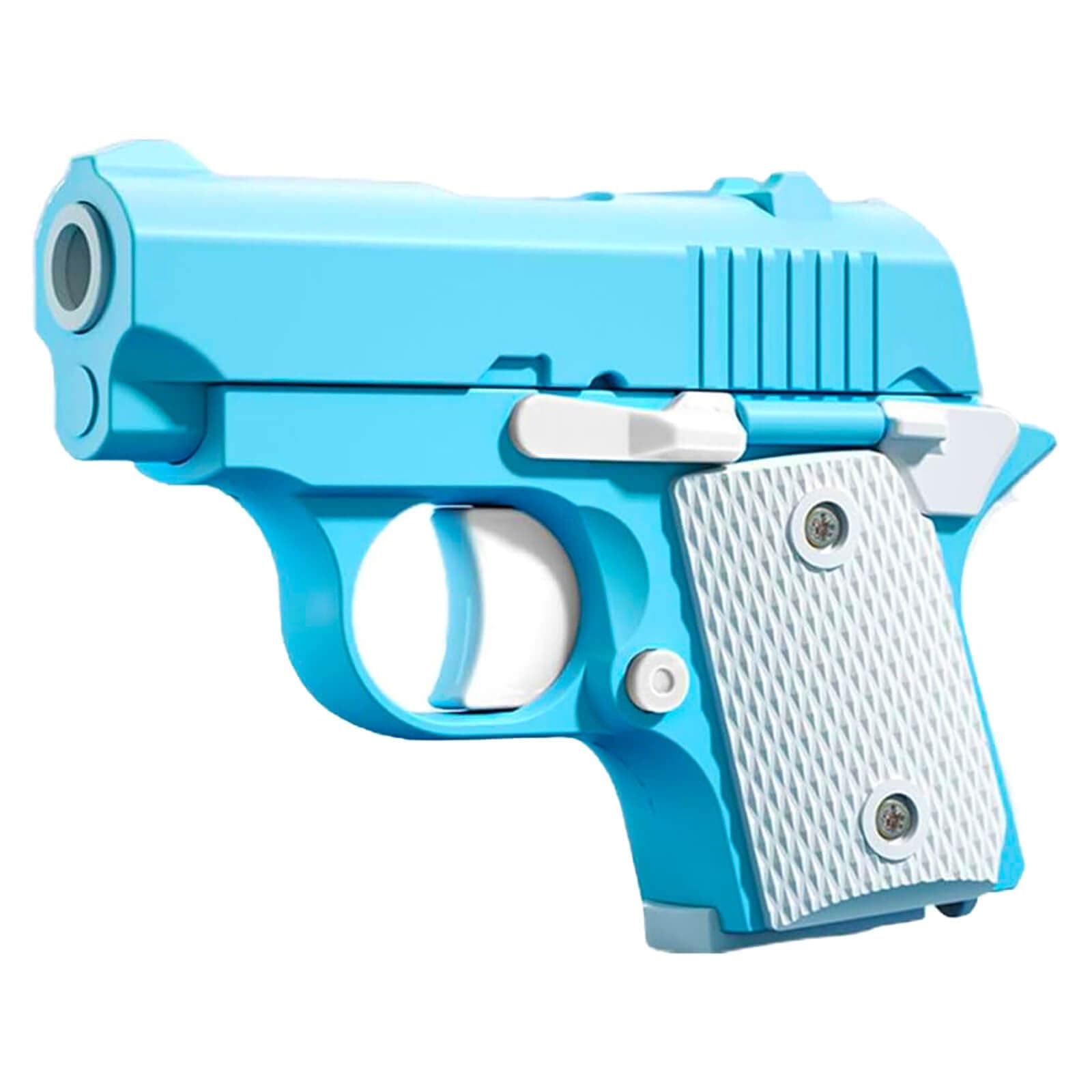 Fidget Toys Pistol, 3D Gravity Mini 1911 Fidget Pistol Toys,Fidget Sensory Toys,Stress Relief for Adults, Suitable for Relieving ADHD, Anxiety, Best Gift for Adults and Kids(Blue/White)