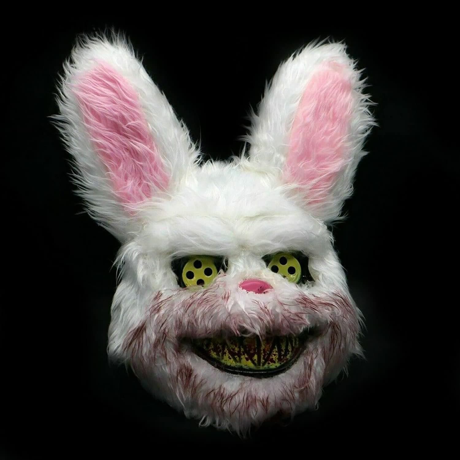 Wellin InternationalCreepy Rabbit Bloody Killer Bunny Costume for Halloween Scary Mask Masquerade Prop
