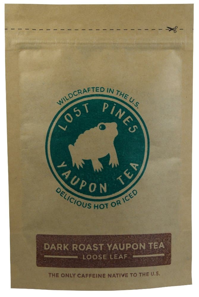 8 oz Dark Roast Yaupon Tea (loose leaf) - Lost Pines Yaupon Tea - Sustainably wild harvested yaupon, the only caffeinated plant native to North America.