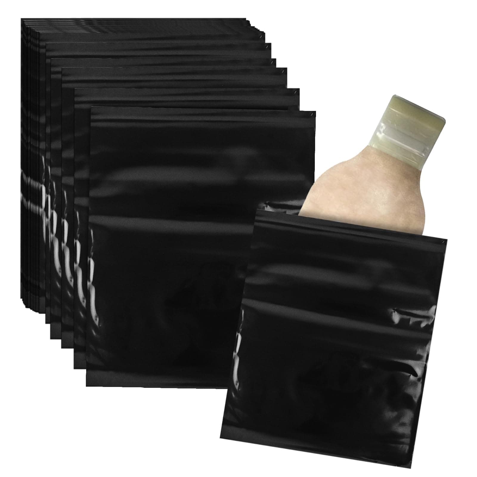 Ostomy Pouch Disposable Bags Pack of 100,Black Ostomy Disposable Bags 9.8x11.8 inches Colostomy Waste Disposal Bags with Storage Bag for Ostomy family