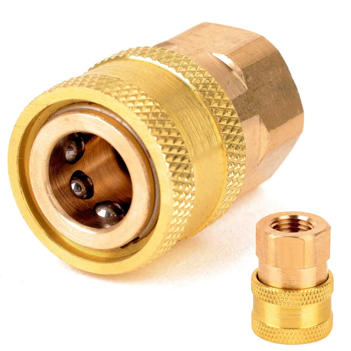 STARQ® Quick Connector Brass Adapter (Quick release coupling) M14 to 1/4 inch for Foam Lance Bottle and attachments