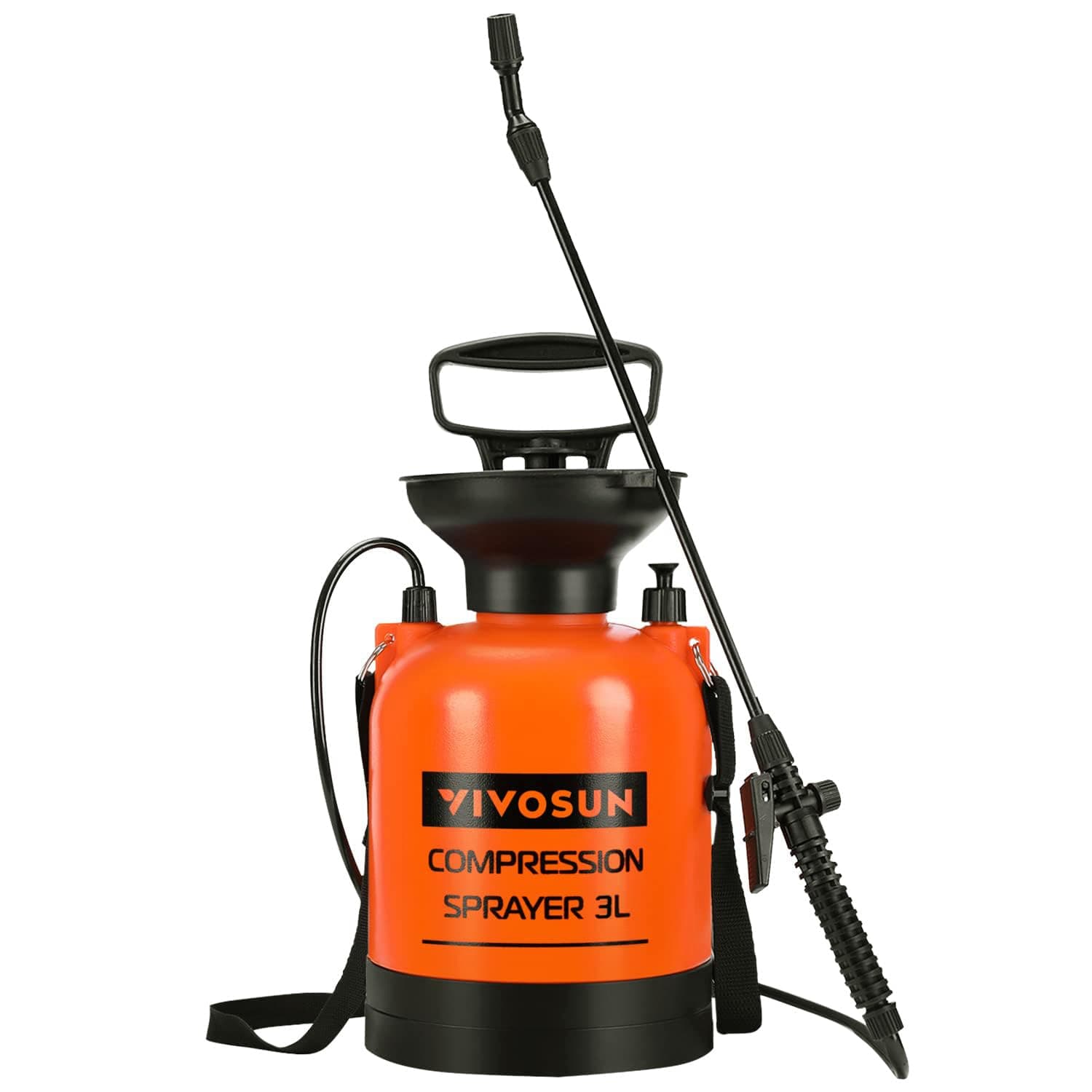 VIVOSUN 0.8-Gallon Pump Pressure Sprayer, Pressurized Lawn & Garden Water Spray Bottle with Adjustable Shoulder Strap, for Spraying Plants, Garden Watering and Household Cleaning