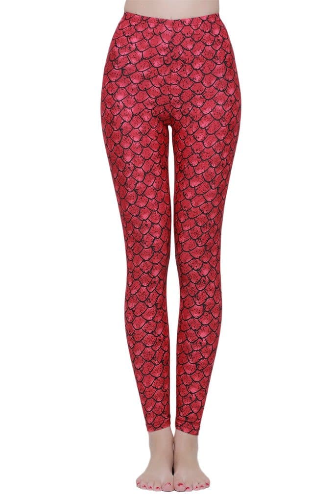 Lotsyle Fish Scale Mermaid Swimming Pants Swim Tights Swim Leggings