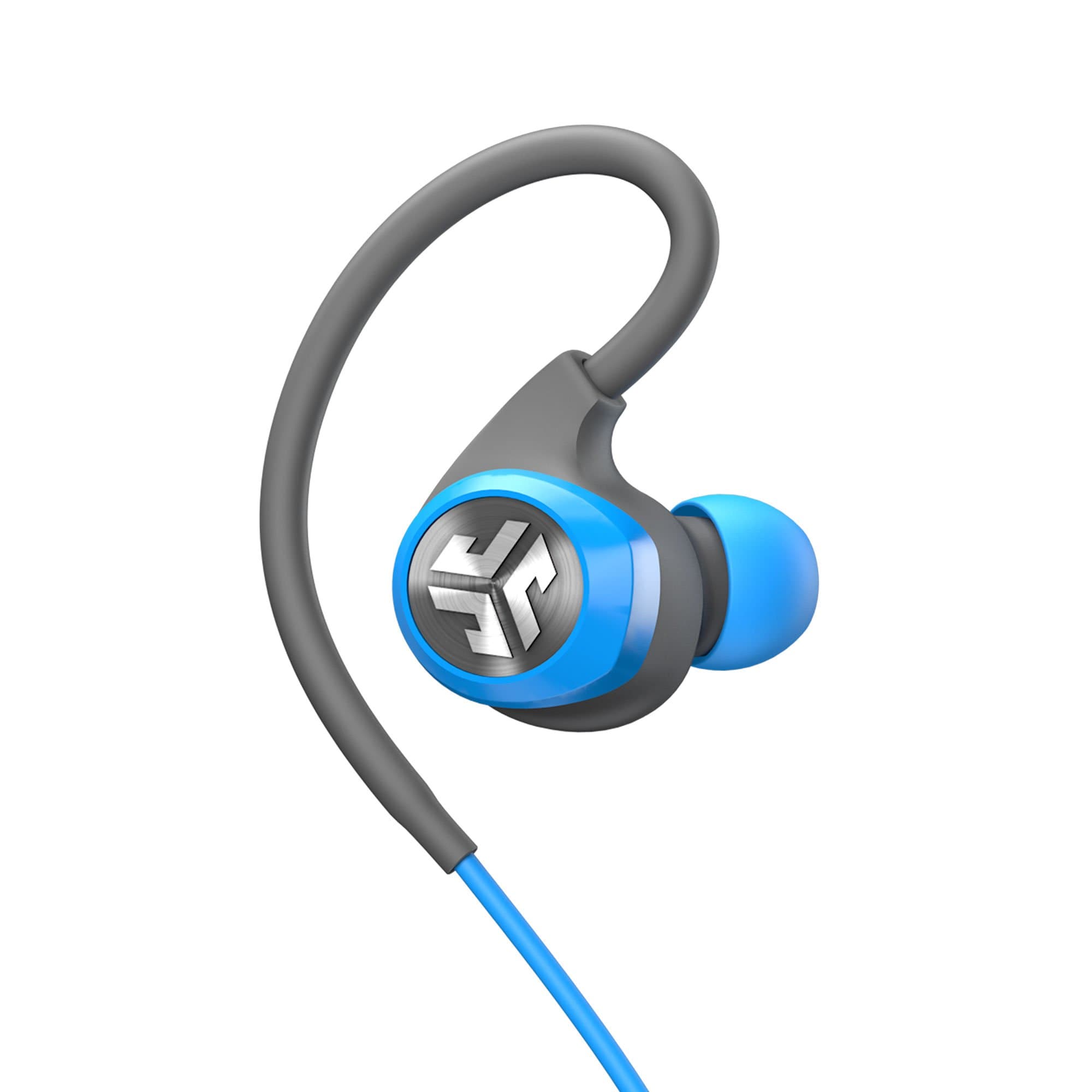 JLab Epic 2 Wireless Bluetooth Sports Earbuds | Bluetooth 4.0 | 12 Hour Playtime | Waterproof IP55 Rated | Microphone Included | 8mm Drivers | Blue Gray