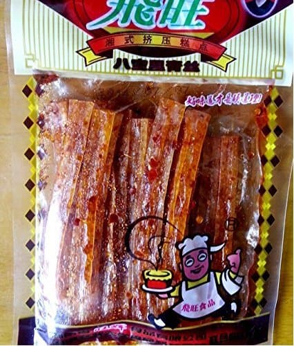 Domilove® Chinese Special Spicy Snack Food: Gluten Wei Long La Tiao Fei Wang Ba Bao Li Qing Si Pack of 10 (飞旺八宝里青丝 30g X 10 Pack)
