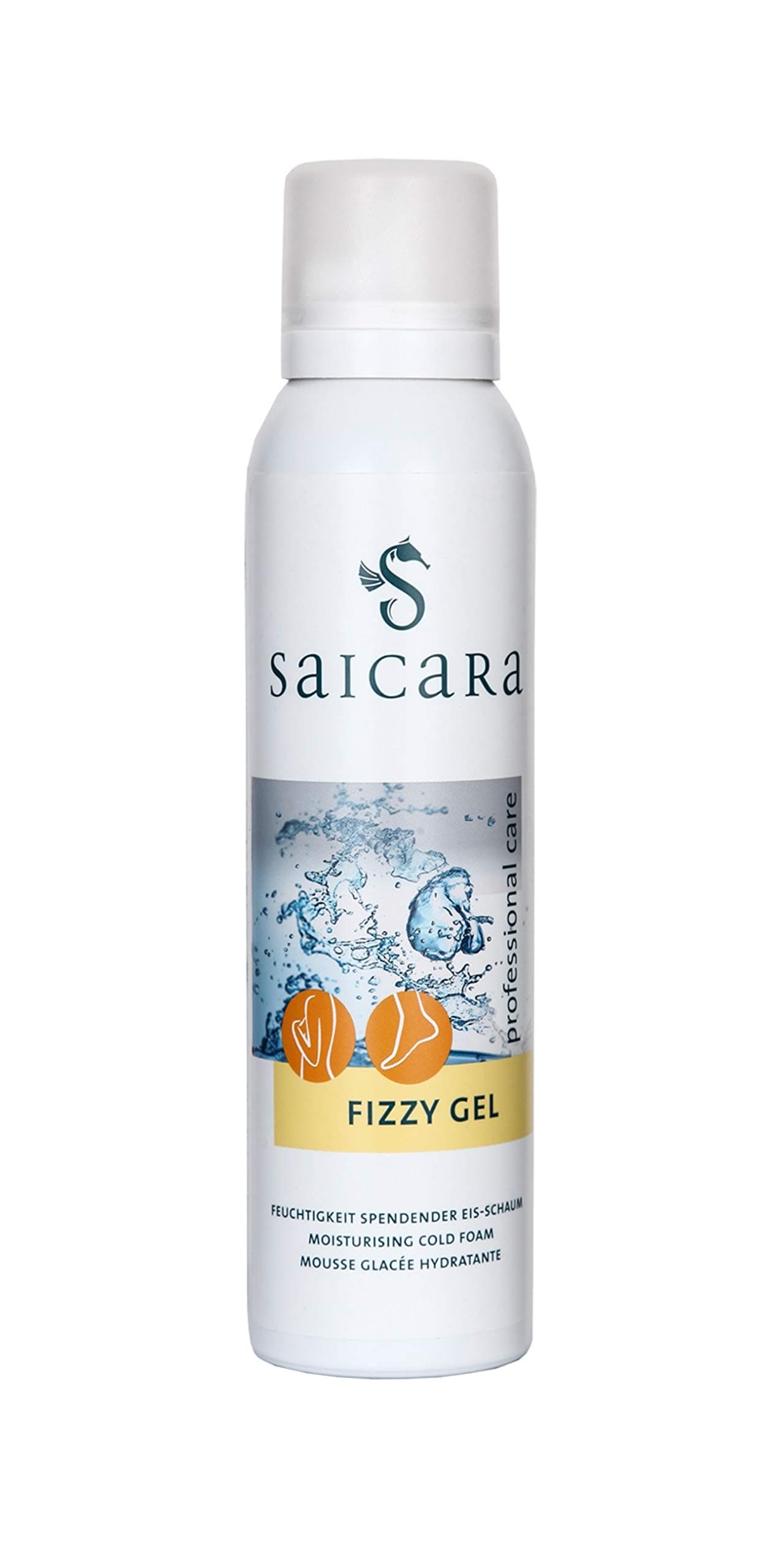saicara Fizzy Gel 150 ml foot gel, cold fizzy moisturiser foam to cool and refresh tired and worn feet