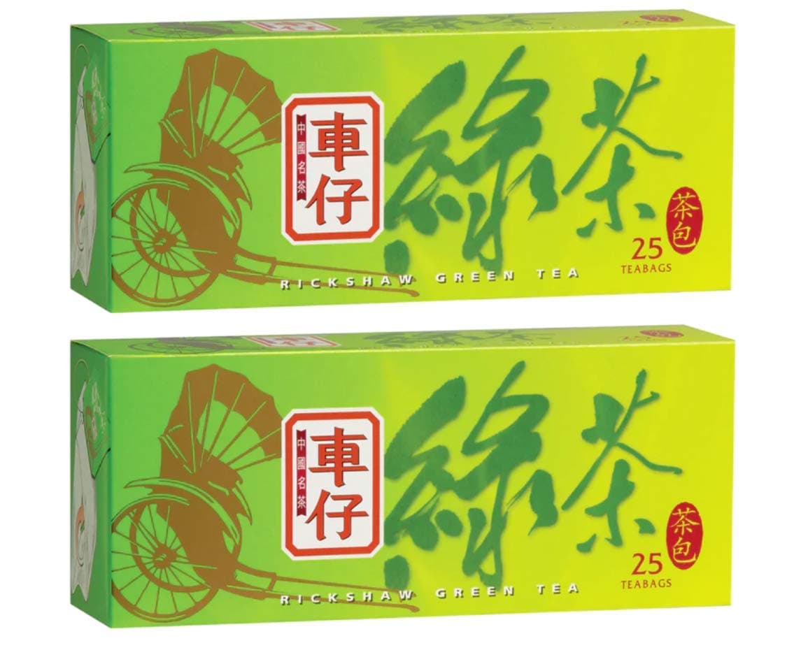RickshawChinese Teabags GREEN TEA 25pcs tea bags x 2 boxes