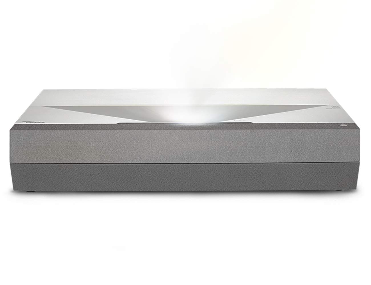 CinemaX P2 White Smart 4K UHD Laser Projector for Home Theater | 3000 Lumens Superior Image with Laser & 6-Segment Color Wheel | Ultra-Short Throw | Built-In Soundbar | Works w/ Alexa & Google