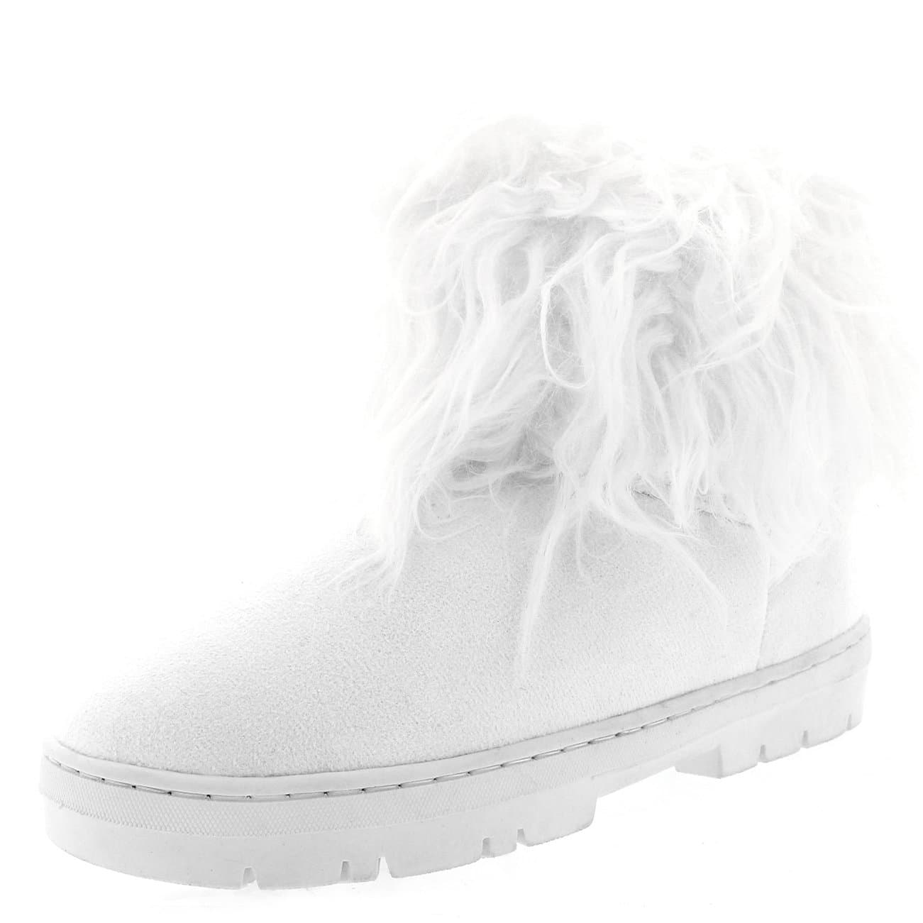 Womens Long Covered Rain Winter Waterproof Short Snow Boots