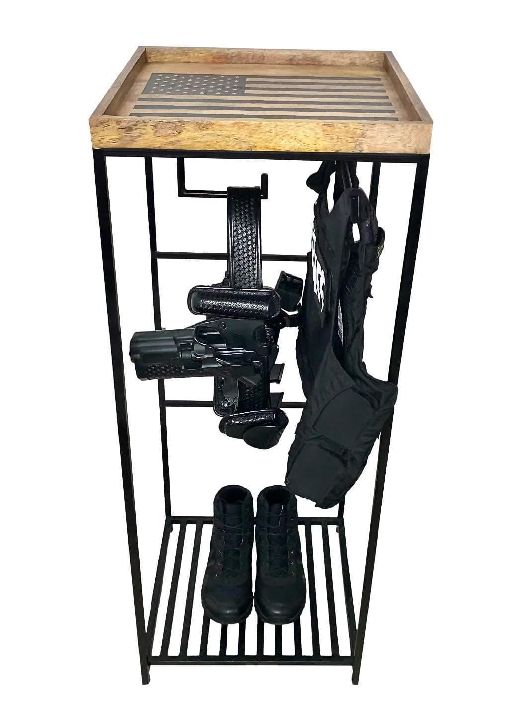 Police Gear Rack - Law Enforcement and Military Gear Stand - Tactical Gear Rack Organizer - Uniform, Duty Belt & Vest Hanger - Cop Caddy Police Gift