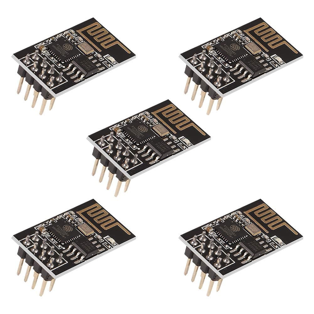 5PCS ESP8266 ESP-01S WiFi Serial Transceiver Module with 1MB Flash DIP-8 3-6V for Arduino (ESP-01S)