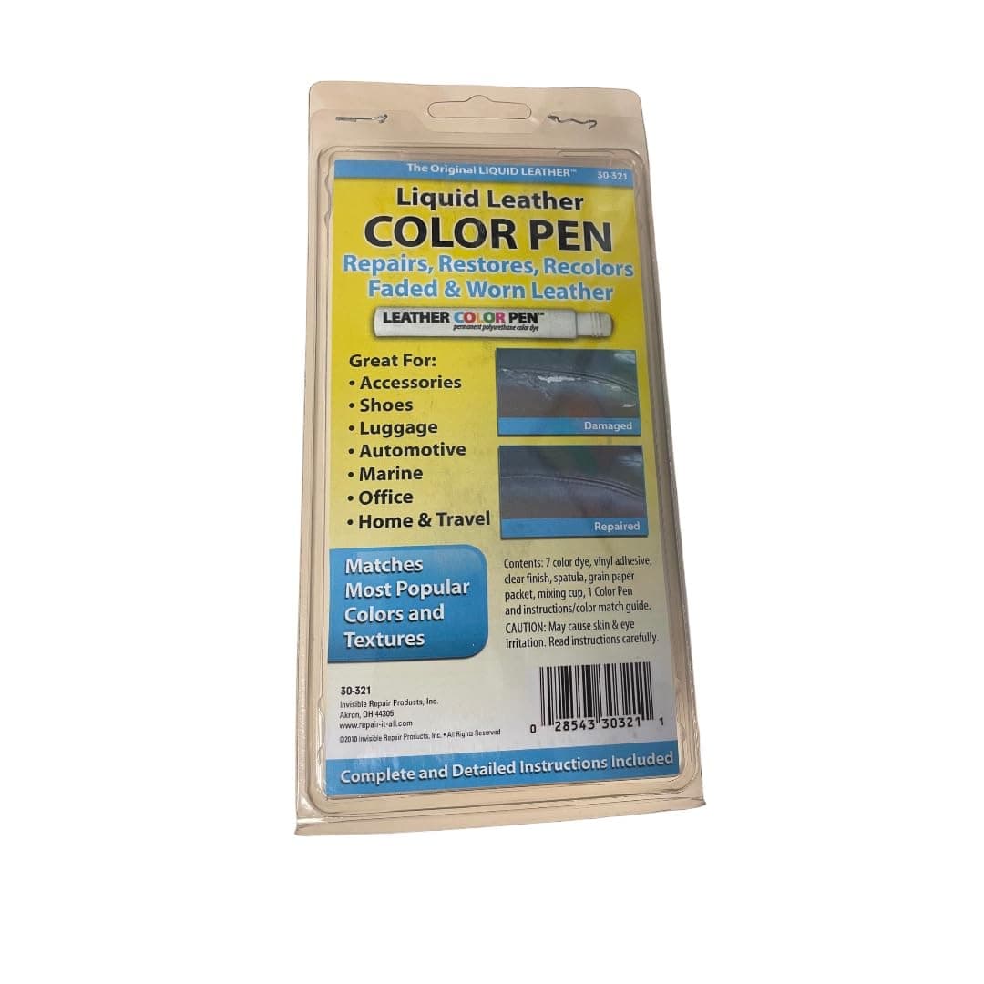 Liquid Leather Color Pen- Restore, Recolor and Repairs Leather