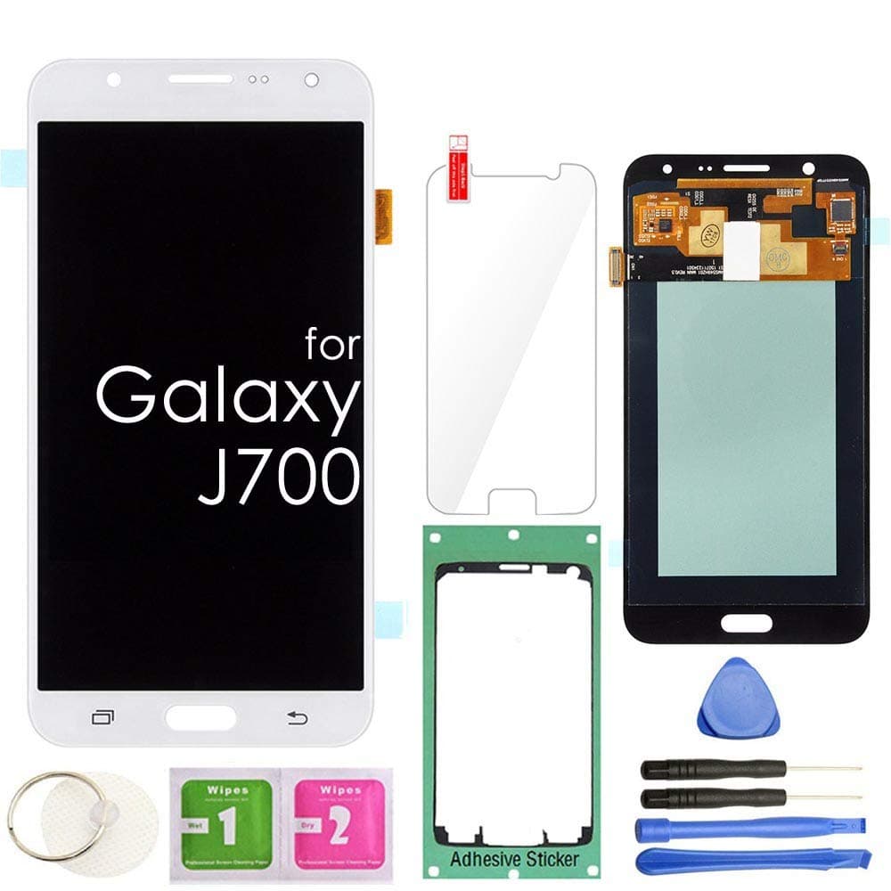 LCD Screen Replacement Touch Digitizer Display Assembly for Samsung Galaxy J7 2015 J700 J700T J700F J700F/DS J700H J700M SM-J700(White)
