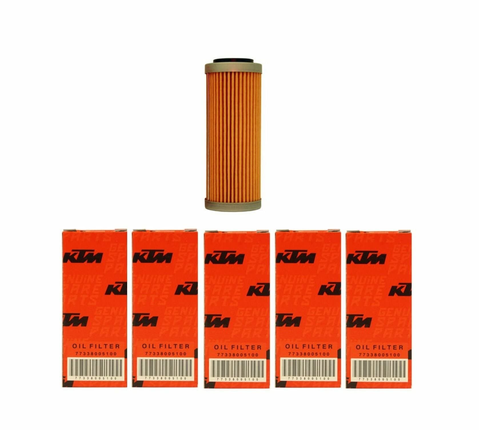 NEW OEM OIL FILTERS 5 PACK 350 400 450 500 530 EXC-F SX-F XC-F XCF-W FACT. ED 2008-2018 5X 77338005100