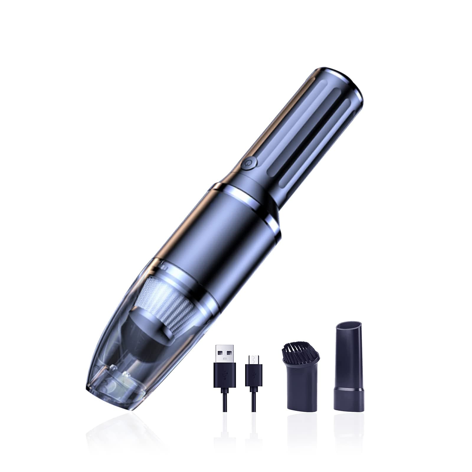 Handheld Vacuum Cordless, Portable Vacuum Cleaner 6000Pa Suction Power, Rechargeable and Lightweight Mini Hand Vacuum, Type-C Quick Charge and Long Battery Life,for Home Car Office Pet Hair Cleaning
