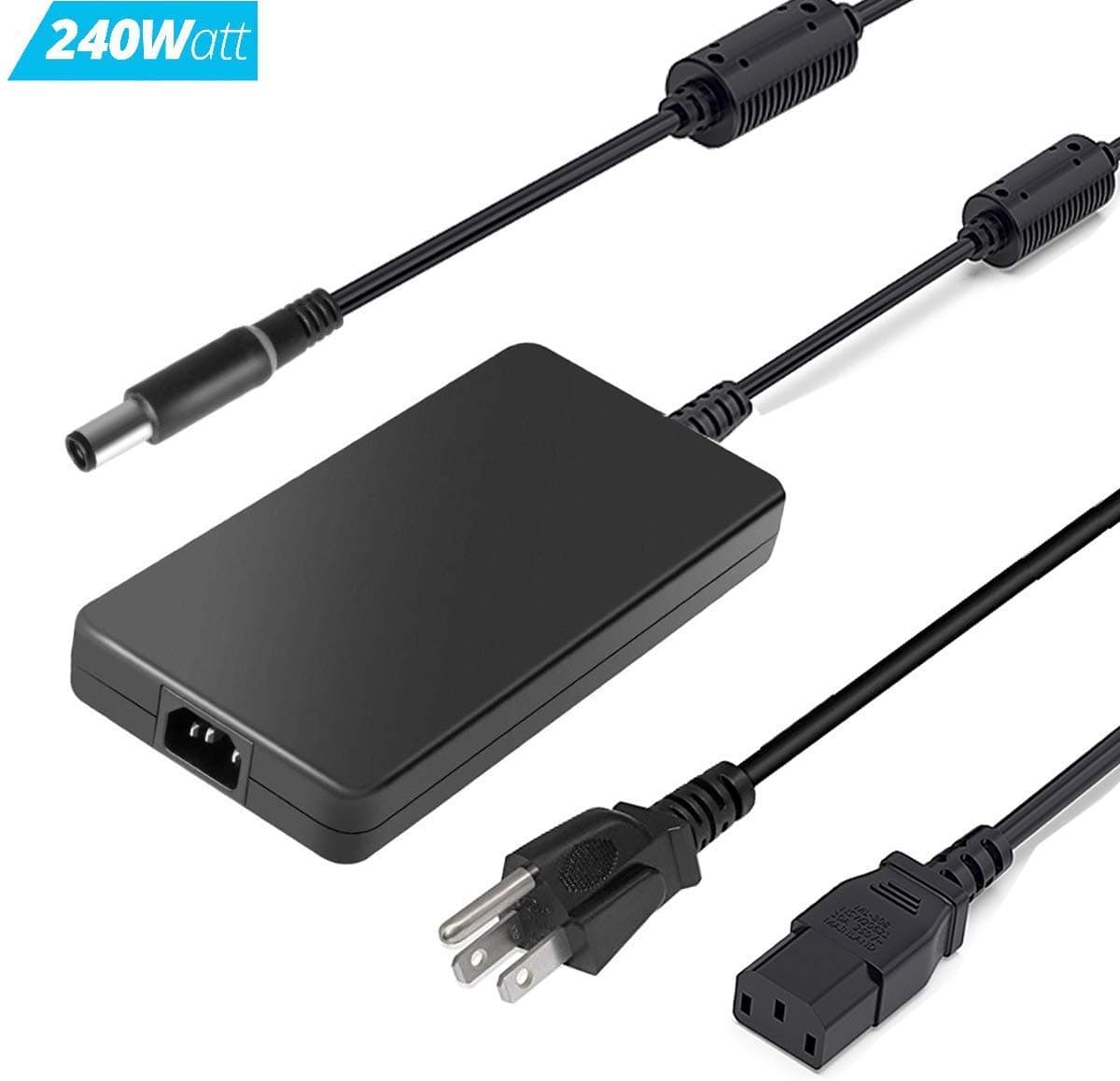 Slim 240W 19.5V 12.3A Adapter Charger for PA-9E Alienware M17x R4 M18x X51 Precision M6400 M6500 M6600 M6800 FWCRC Y044M Y047M GA240PE1-00 0J938H J211H U896K Power Supply Cord